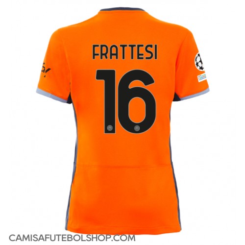 Camisa de time de futebol Inter Milan Davide Frattesi #16 Replicas 3º Equipamento Feminina 2023-24 Manga Curta